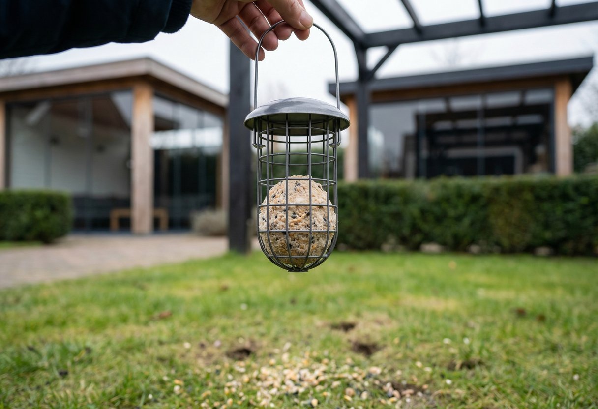 vogels voeren zaden ratten