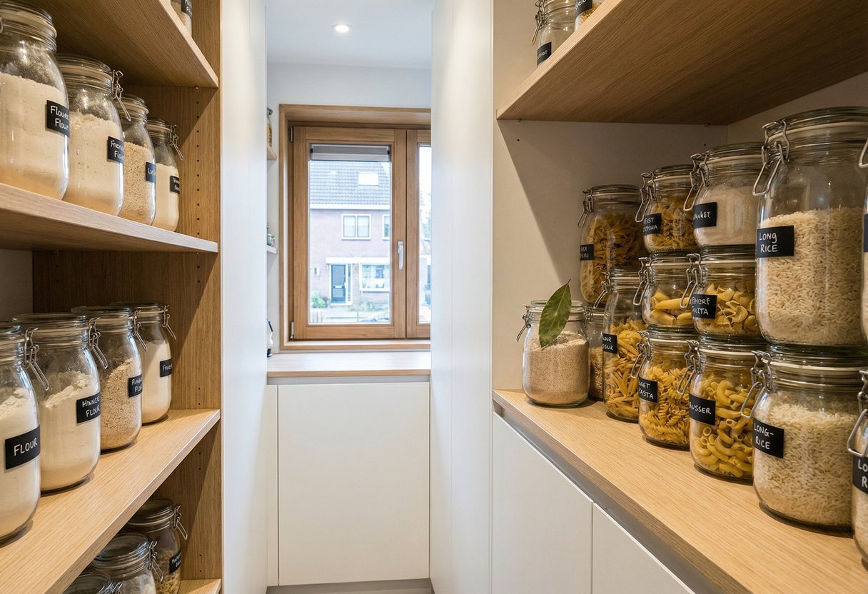 aromatisch blad bloemkruiken voedselmotten voorraden